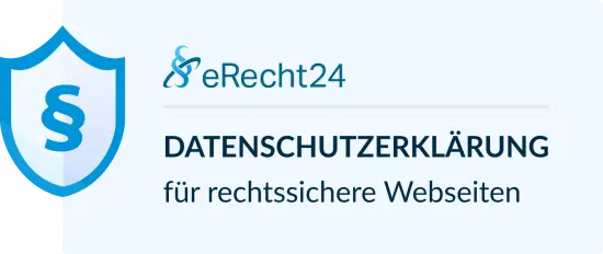 Zertifikat eRecht24 Datenschutzerklärung